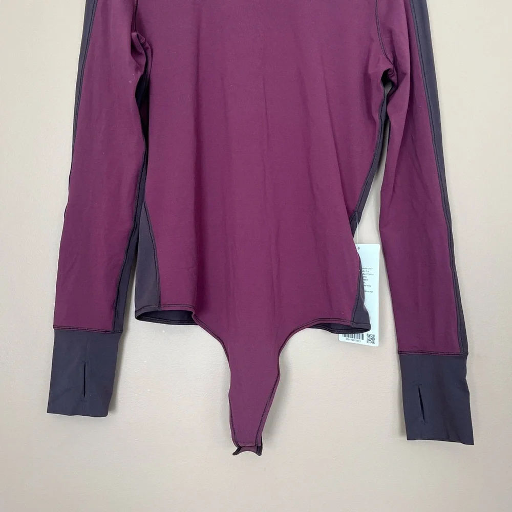 {Lululemon} Rest Refined Bodysuit in Garnet / Sequoia - Womens Large - NWT - Picture 3 of 11
